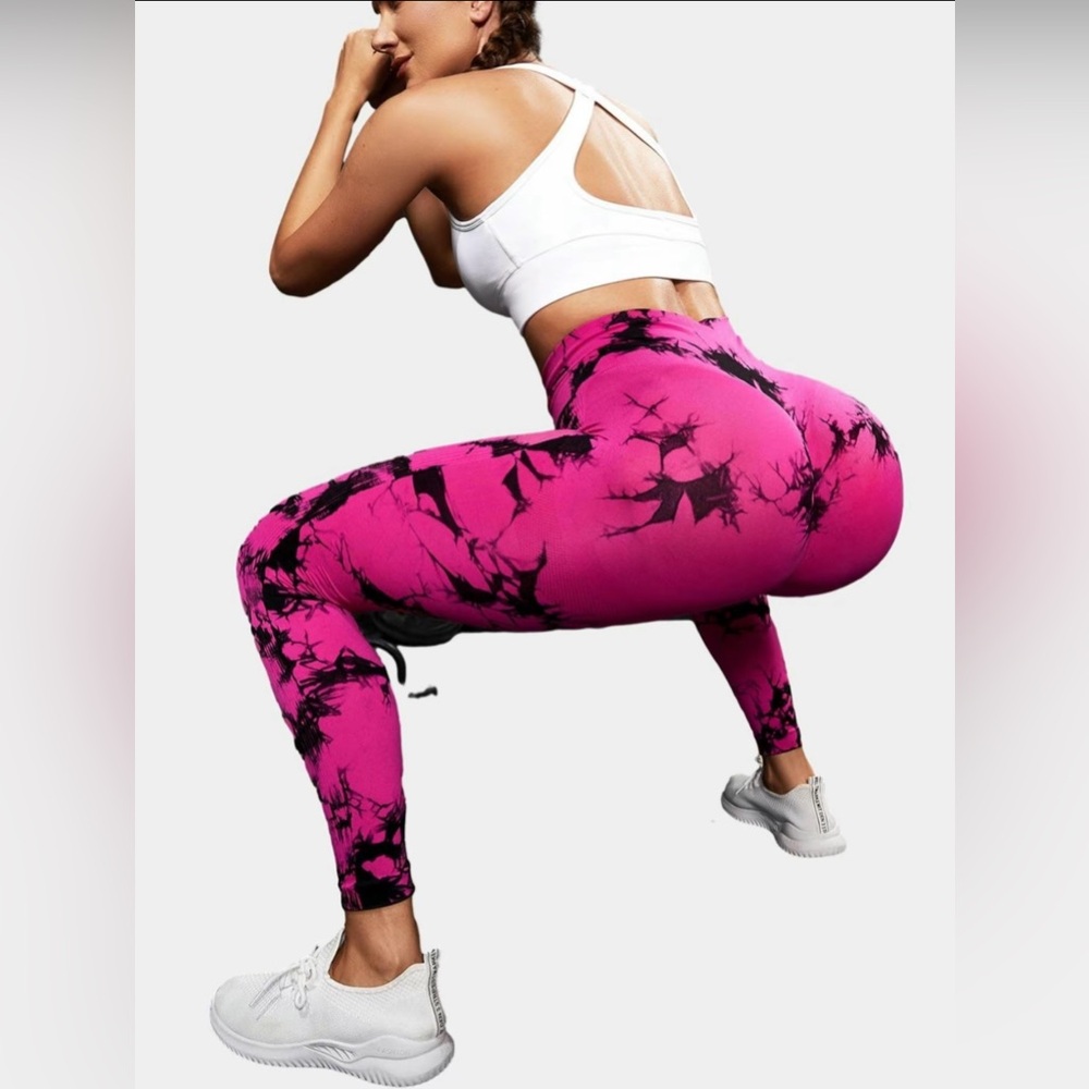 Women's Breathable Tie Dye Sports Leggings for Yoga and Fitness